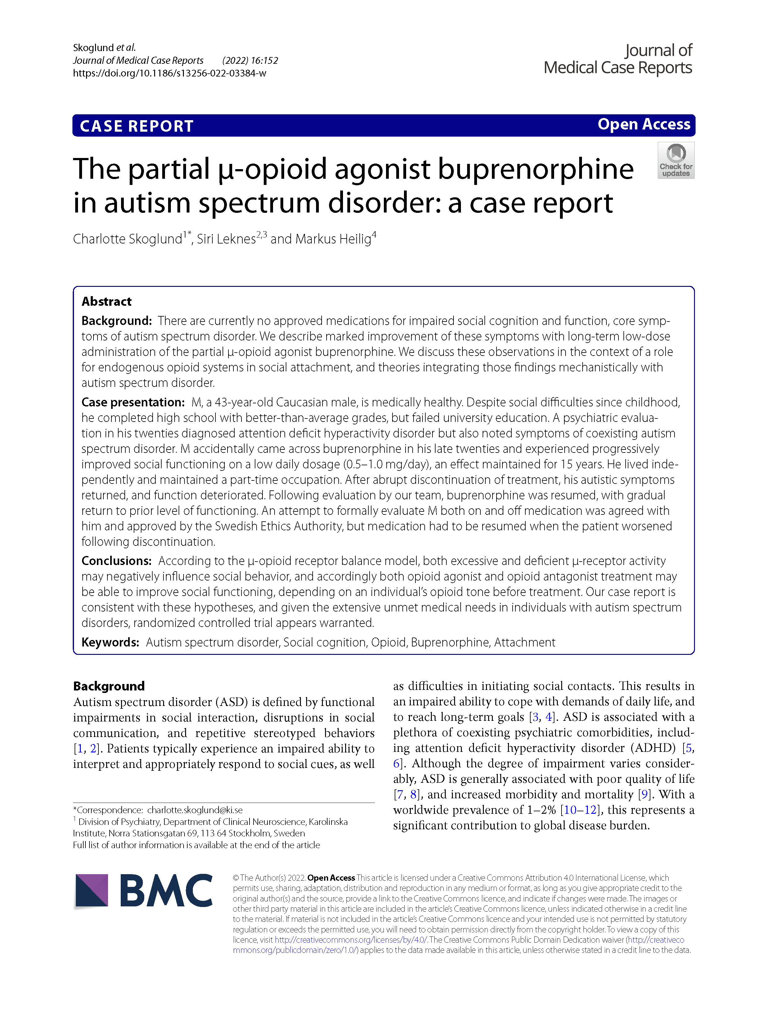 Autism and improvement of social functioning
