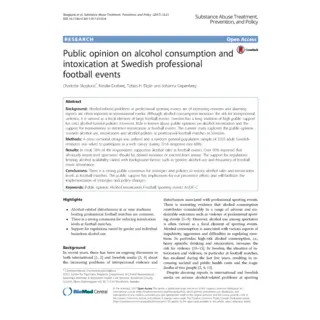 Soccer and alcohol consumption