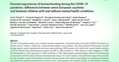 20210107 Parental Experiences Of Homeschooling During The COVID 19 Pandemic